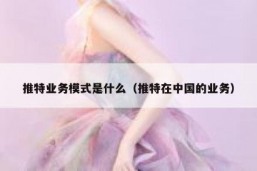 推特业务模式是什么（推特在中国的业务）