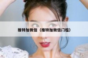 推特加微信（推特加微信门槛）