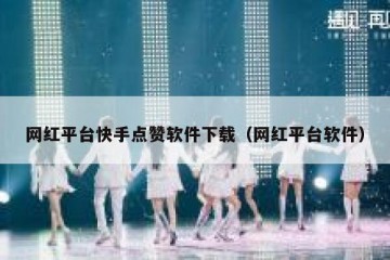 网红平台快手点赞软件下载（网红平台软件）