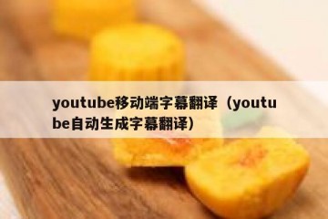 youtube移动端字幕翻译（youtube自动生成字幕翻译）