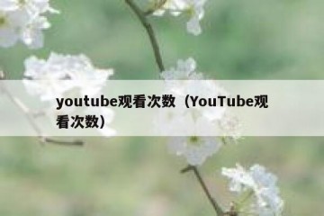 youtube观看次数（YouTube观看次数）