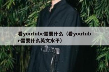 看youtube需要什么（看youtube需要什么英文水平）