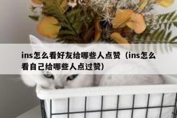 ins怎么看好友给哪些人点赞（ins怎么看自己给哪些人点过赞）