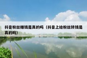 抖音粉丝赚钱是真的吗（抖音上给粉丝转钱是真的吗）