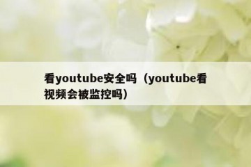 看youtube安全吗（youtube看视频会被监控吗）