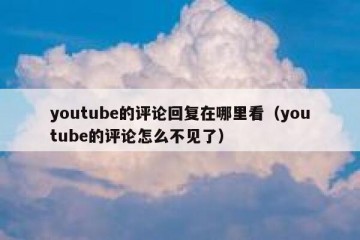 youtube的评论回复在哪里看（youtube的评论怎么不见了）