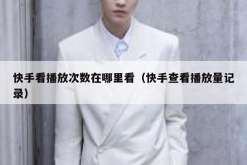 快手看播放次数在哪里看（快手查看播放量记录）