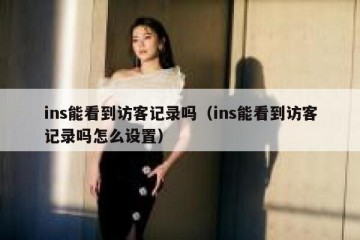 ins能看到访客记录吗（ins能看到访客记录吗怎么设置）