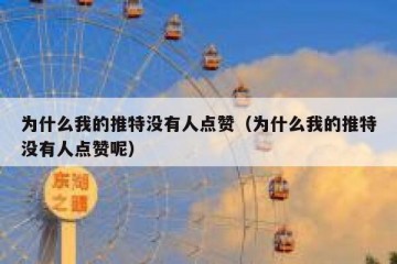 为什么我的推特没有人点赞（为什么我的推特没有人点赞呢）