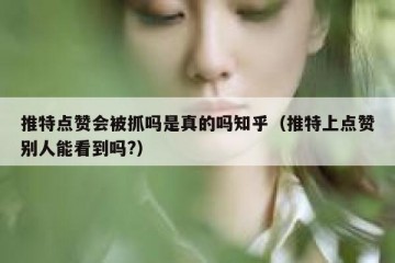 推特点赞会被抓吗是真的吗知乎（推特上点赞别人能看到吗?）