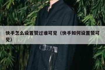 快手怎么设置赞过谁可见（快手如何设置赞可见）