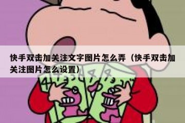 快手双击加关注文字图片怎么弄（快手双击加关注图片怎么设置）