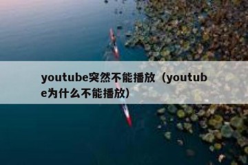 youtube突然不能播放（youtube为什么不能播放）