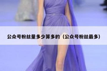 公众号粉丝量多少算多的（公众号粉丝最多）