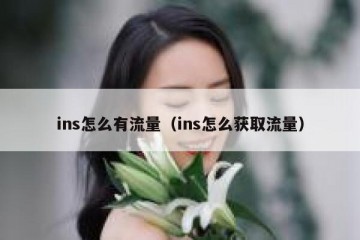 ins怎么有流量（ins怎么获取流量）