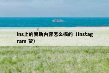 ins上的赞助内容怎么搞的（instagram 赞）