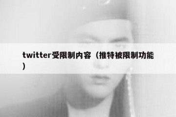 twitter受限制内容（推特被限制功能）