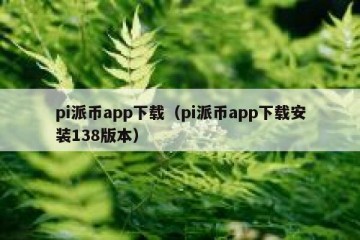 pi派币app下载（pi派币app下载安装138版本）