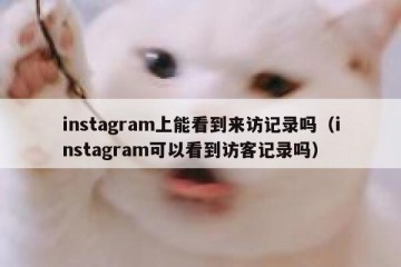 instagram上能看到来访记录吗（instagram可以看到访客记录吗）