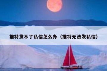 推特发不了私信怎么办（推特无法发私信）