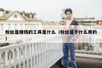 粉丝是赚钱的工具是什么（粉丝是干什么用的）