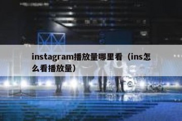 instagram播放量哪里看（ins怎么看播放量）