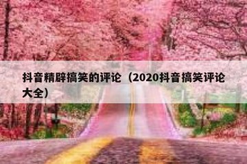 抖音精辟搞笑的评论（2020抖音搞笑评论大全）