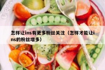 怎样让ins有更多粉丝关注（怎样才能让ins的粉丝增多）