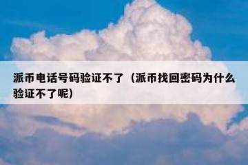 派币电话号码验证不了（派币找回密码为什么验证不了呢）