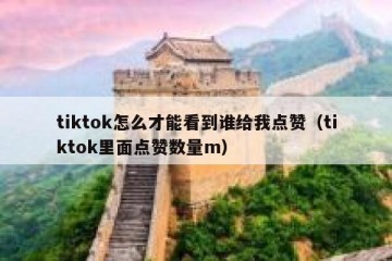 tiktok怎么才能看到谁给我点赞（tiktok里面点赞数量m）