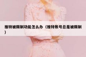 推特被限制功能怎么办（推特账号总是被限制）