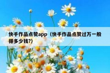 快手作品点赞app（快手作品点赞过万一般得多少钱?）