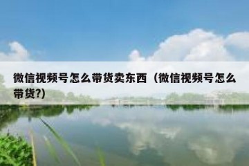 微信视频号怎么带货卖东西（微信视频号怎么带货?）