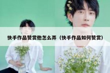 快手作品赞赏他怎么弄（快手作品如何赞赏）