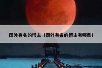 国外有名的博主（国外有名的博主有哪些）