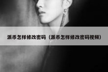 派币怎样修改密码（派币怎样修改密码视频）