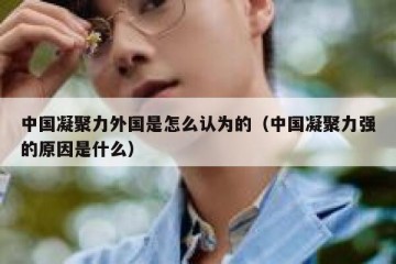 中国凝聚力外国是怎么认为的（中国凝聚力强的原因是什么）
