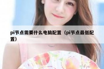 pi节点需要什么电脑配置（pi节点最低配置）
