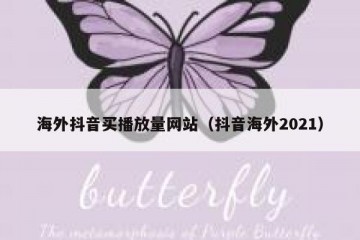 海外抖音买播放量网站（抖音海外2021）