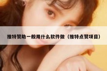 推特赞助一般用什么软件做（推特点赞项目）