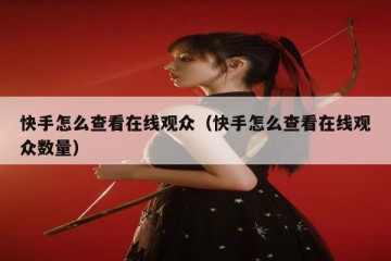 快手怎么查看在线观众（快手怎么查看在线观众数量）