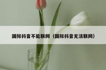 国际抖音不能联网（国际抖音无法联网）