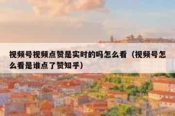 视频号视频点赞是实时的吗怎么看（视频号怎么看是谁点了赞知乎）