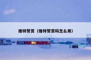 推特赞赏（推特赞赏码怎么用）