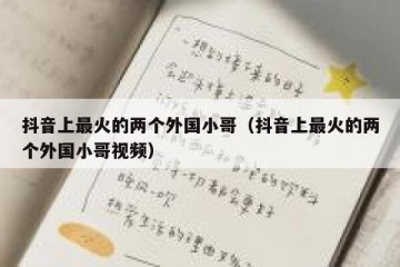 抖音上最火的两个外国小哥（抖音上最火的两个外国小哥视频）
