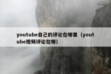 youtube自己的评论在哪里（youtube视频评论在哪）