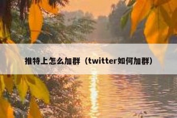 推特上怎么加群（twitter如何加群）