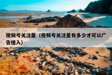 视频号关注量（视频号关注量有多少才可以广告植入）