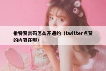 推特赞赏码怎么开通的（twitter点赞的内容在哪）