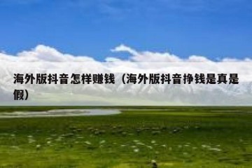 海外版抖音怎样赚钱（海外版抖音挣钱是真是假）